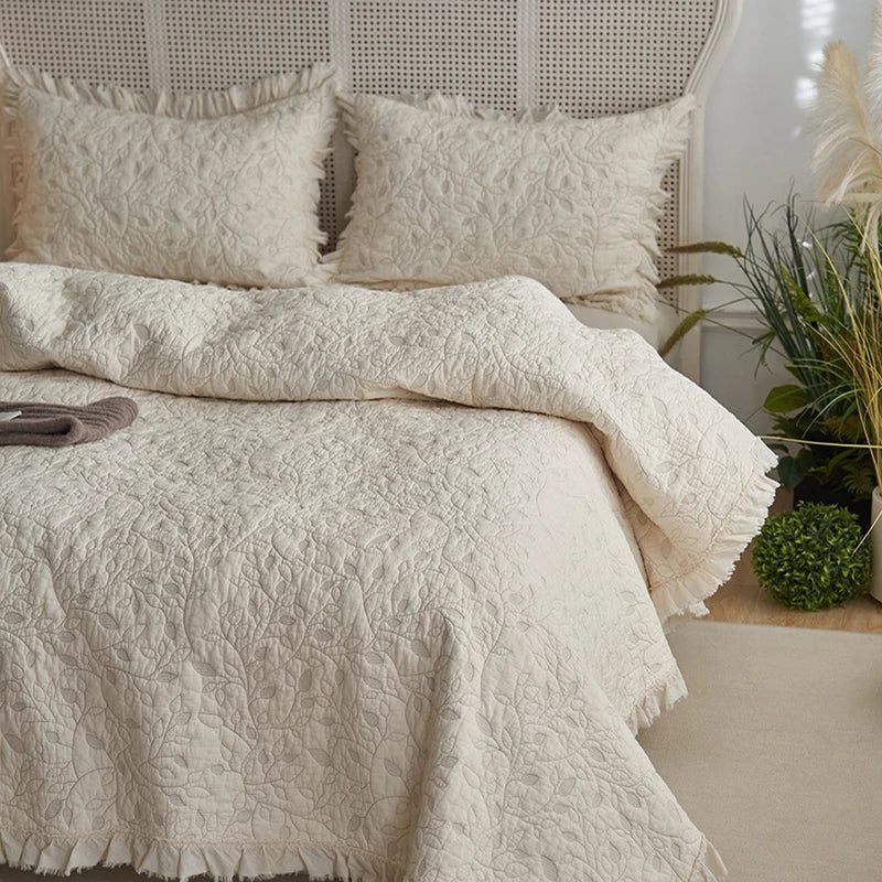 Washed Pure Cotton Versatile Quilted Bedspread Summer Quilt Blanket Bed Cover Mattress Topper Coverlet Bed Sheet With Pillowcase