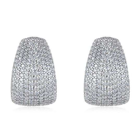 Wong Rain 925 Sterling Silver VVS1 3EX D Color Sparkling Real Moissanite Diamonds Gems Personality Earrings Studs Fine Jewelry
