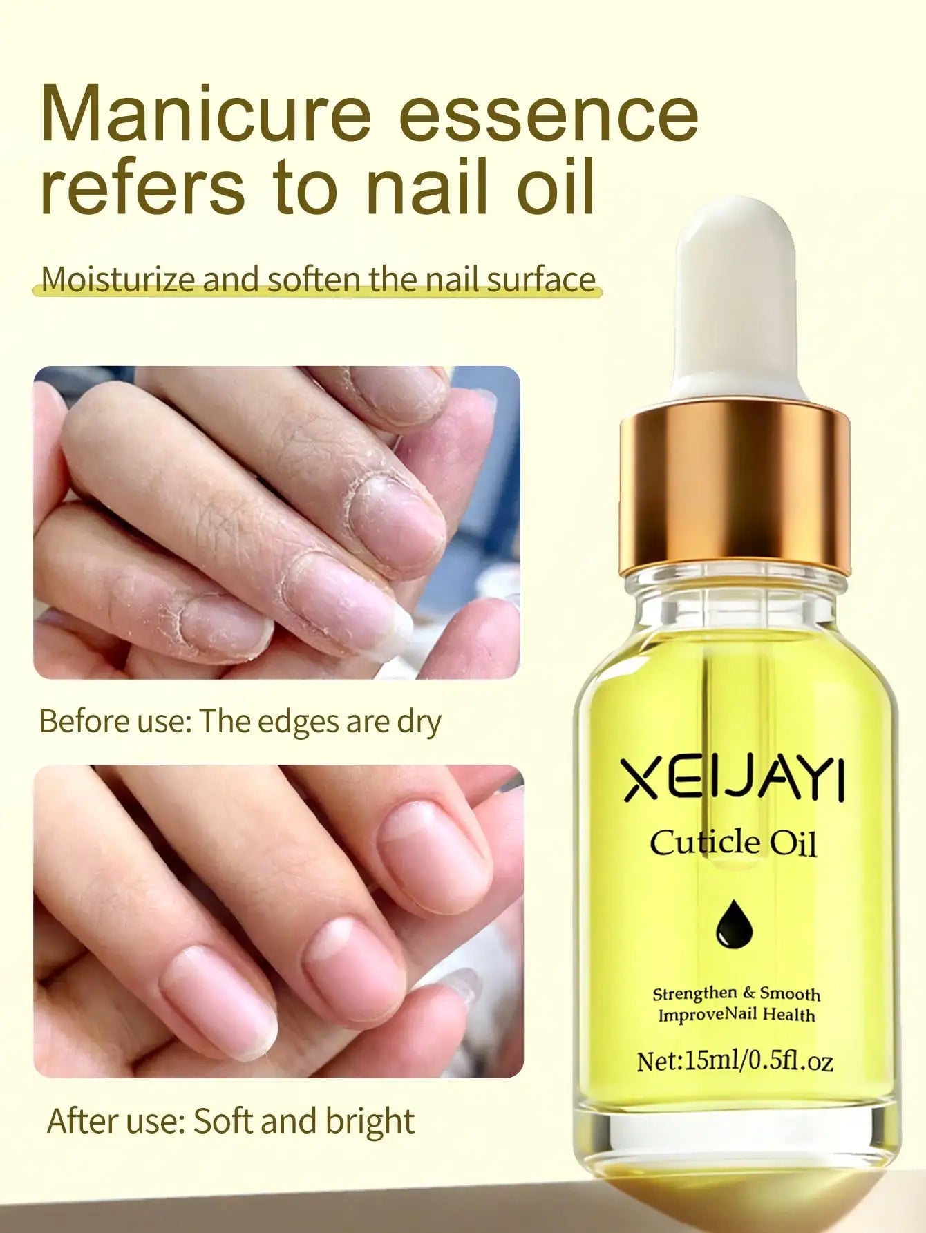1pc 15ml Nail Nourishing Keratinum Care Oil Nail Nourishing Care Keratinum Moisturizing Anti Backlash Nail Edge Nail Care Tool