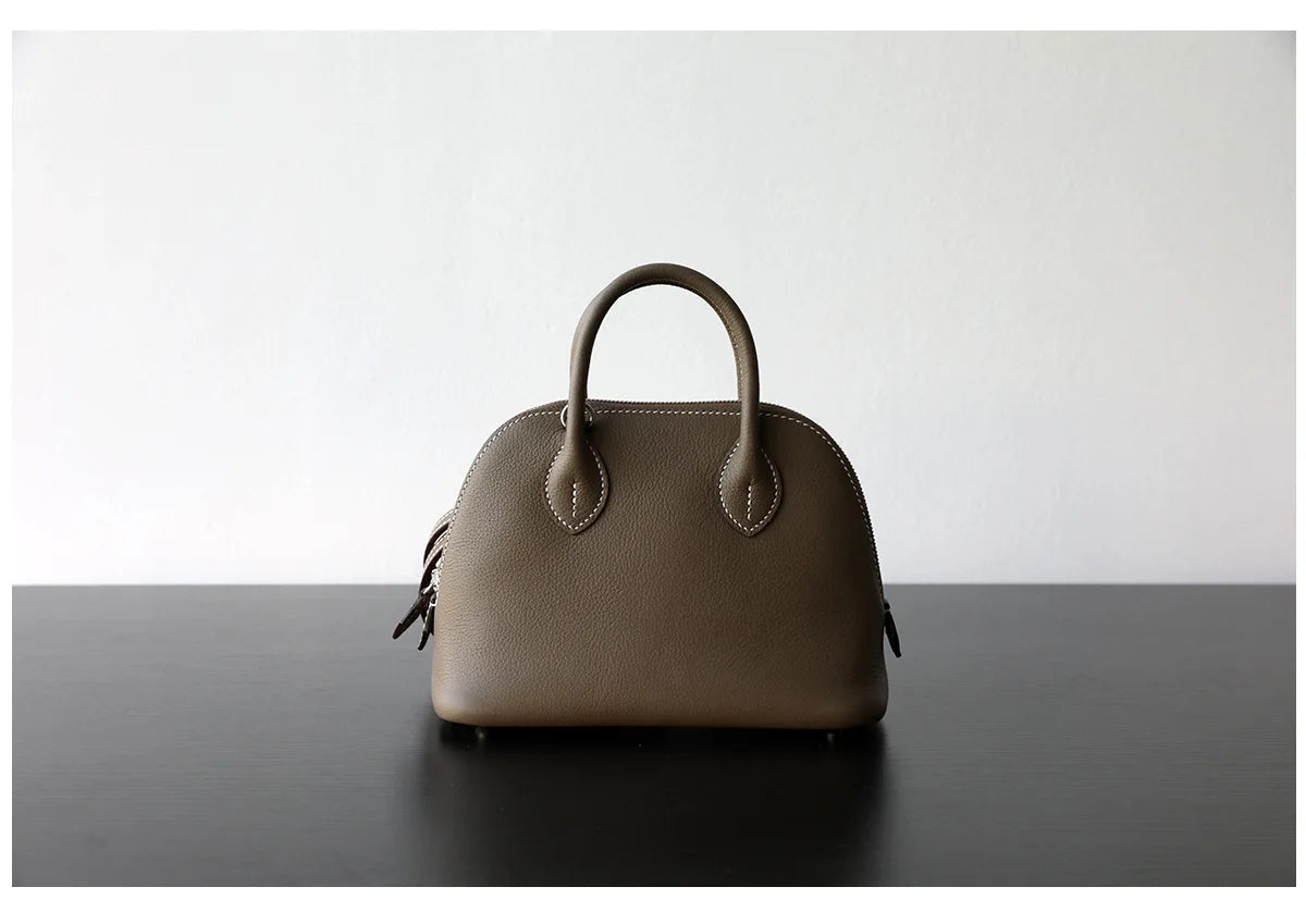 Borsa in Fiore di Pelle Goffrata