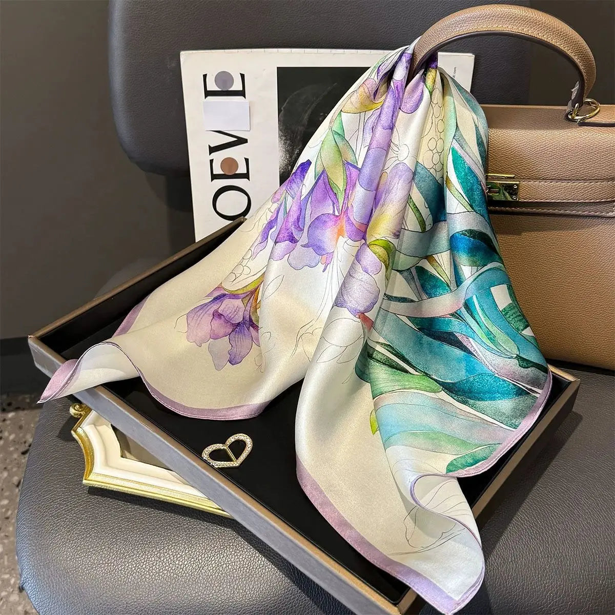 Foulard in Seta di Gelso a Stampe Fantasia