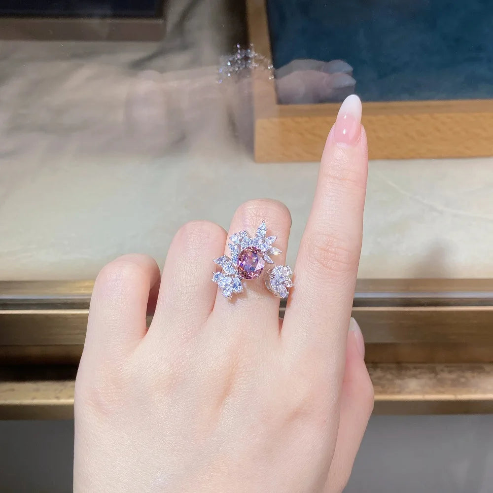 Collezione di Anelli con Zaffiri Rosa creati in Laboratorio