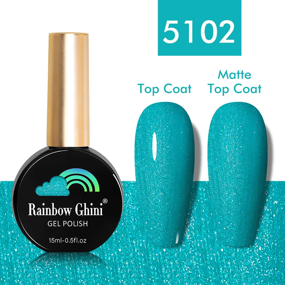 Rainbow Ghini 15ml Glitter Dark Red Gel Nail Polish Semi-Permanent Varnish UV Pale Red Nail Gel Art Supplies for Professionals