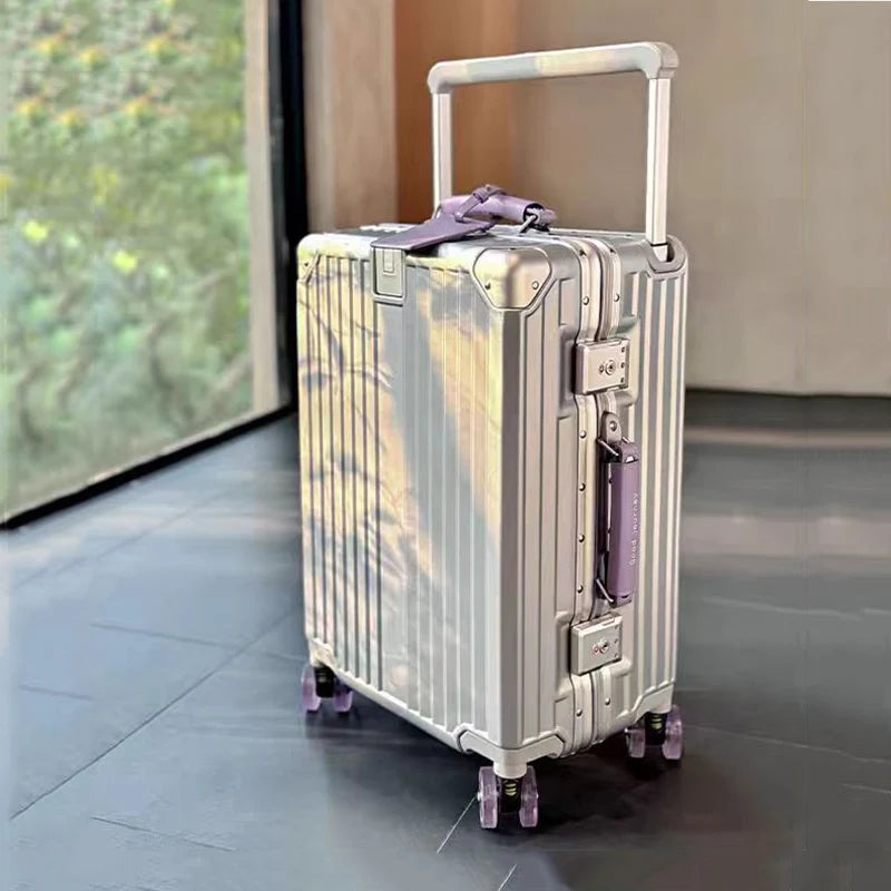KLQDZMS Travel Luggage 24"26"28"30 Inch Women's Large Capacity Trolley Case 20 ”ABS+PC Boarding Case Men's Cabin Suitcase