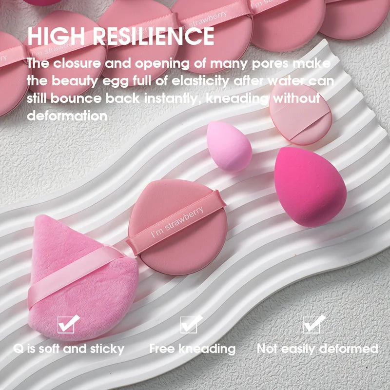 35Pcs Pro Sponge Set-Hydrophilic Latex-Free Blenders for Foundation/Concealer/Contour | Pore-Blurring Travel Kit All Skin Types