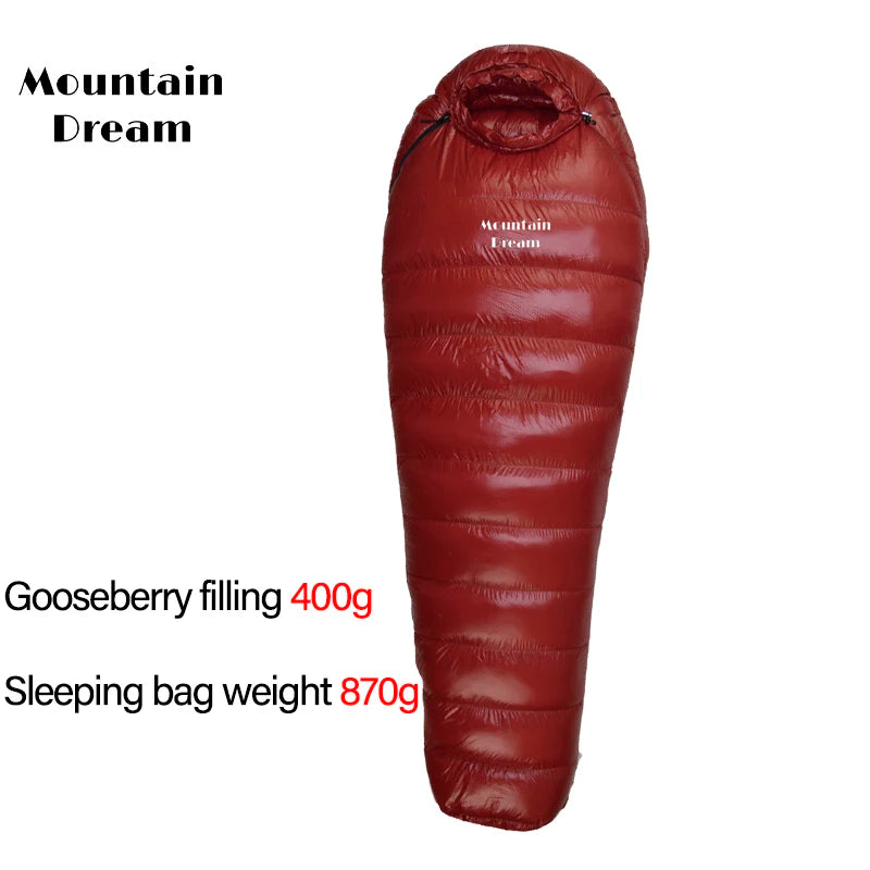 Mummy Goosevelt Sleeping Bag Warm Outdoor Down Sleeping Bag Adult Winter Travel Spliced Double Camping Bedding
