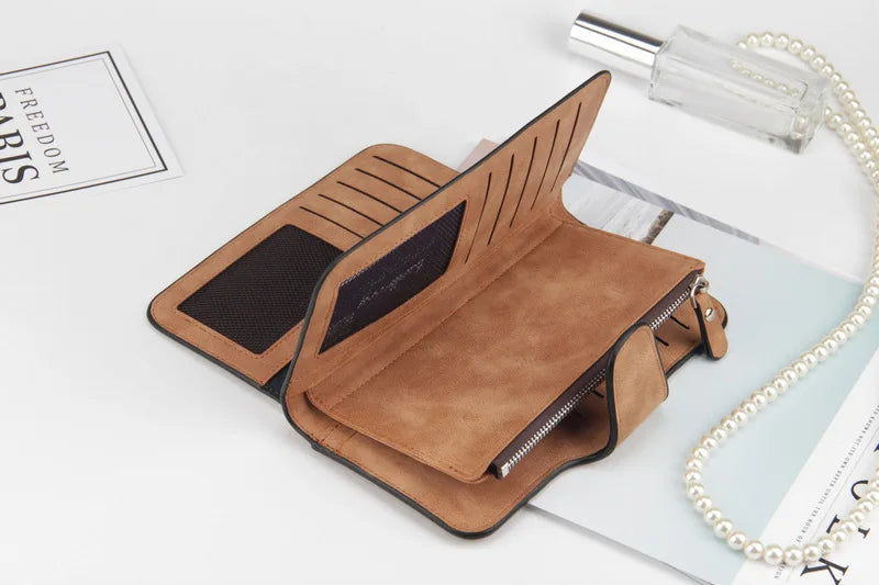 Baellerry High Quality Long Women's Wallet Buckle Multiple Card Slots Mobile Phone Bag Hand-held Bag Card Holders