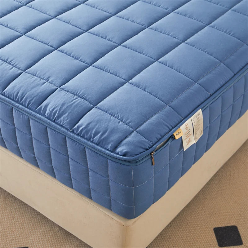 Six Sides All Inclusive Mattress Cover with Zipper Thicken Fitted Sheet Quilted Mattress Protector Pad Couple Customized Size