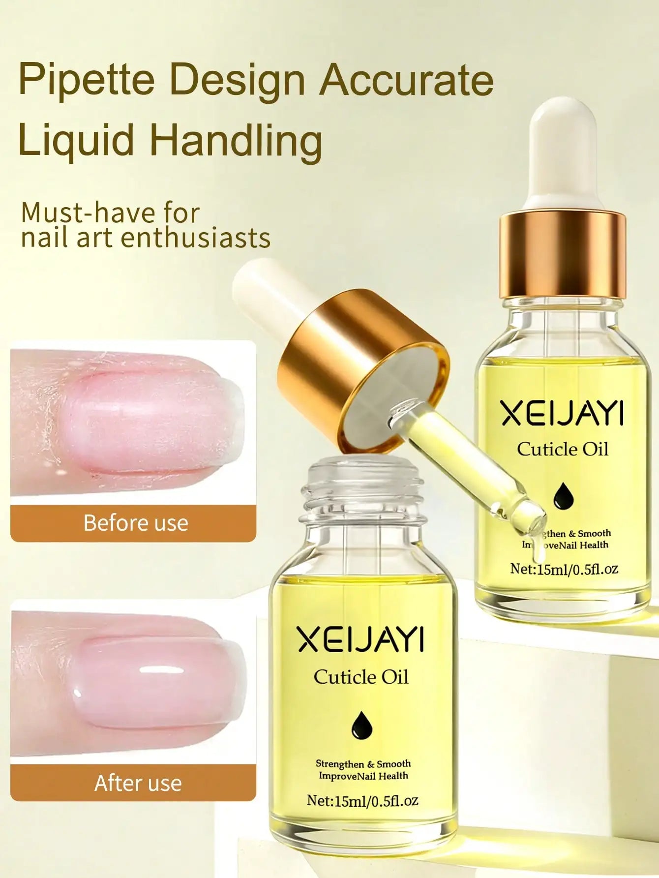 1pc 15ml Nail Nourishing Keratinum Care Oil Nail Nourishing Care Keratinum Moisturizing Anti Backlash Nail Edge Nail Care Tool