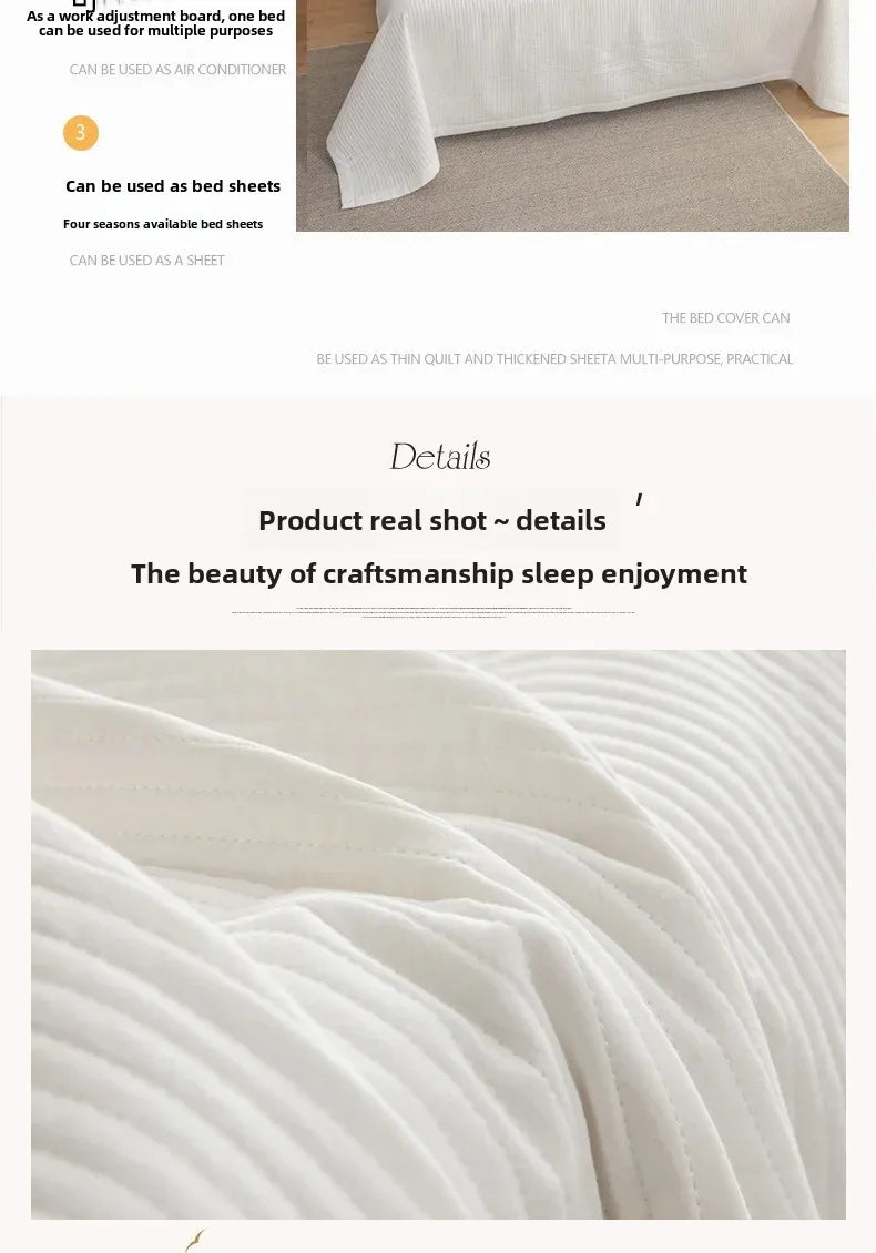2024 new Class A cotton washed cotton antibacterial padded cotton bed cover thickened sheets breathable and comfortable