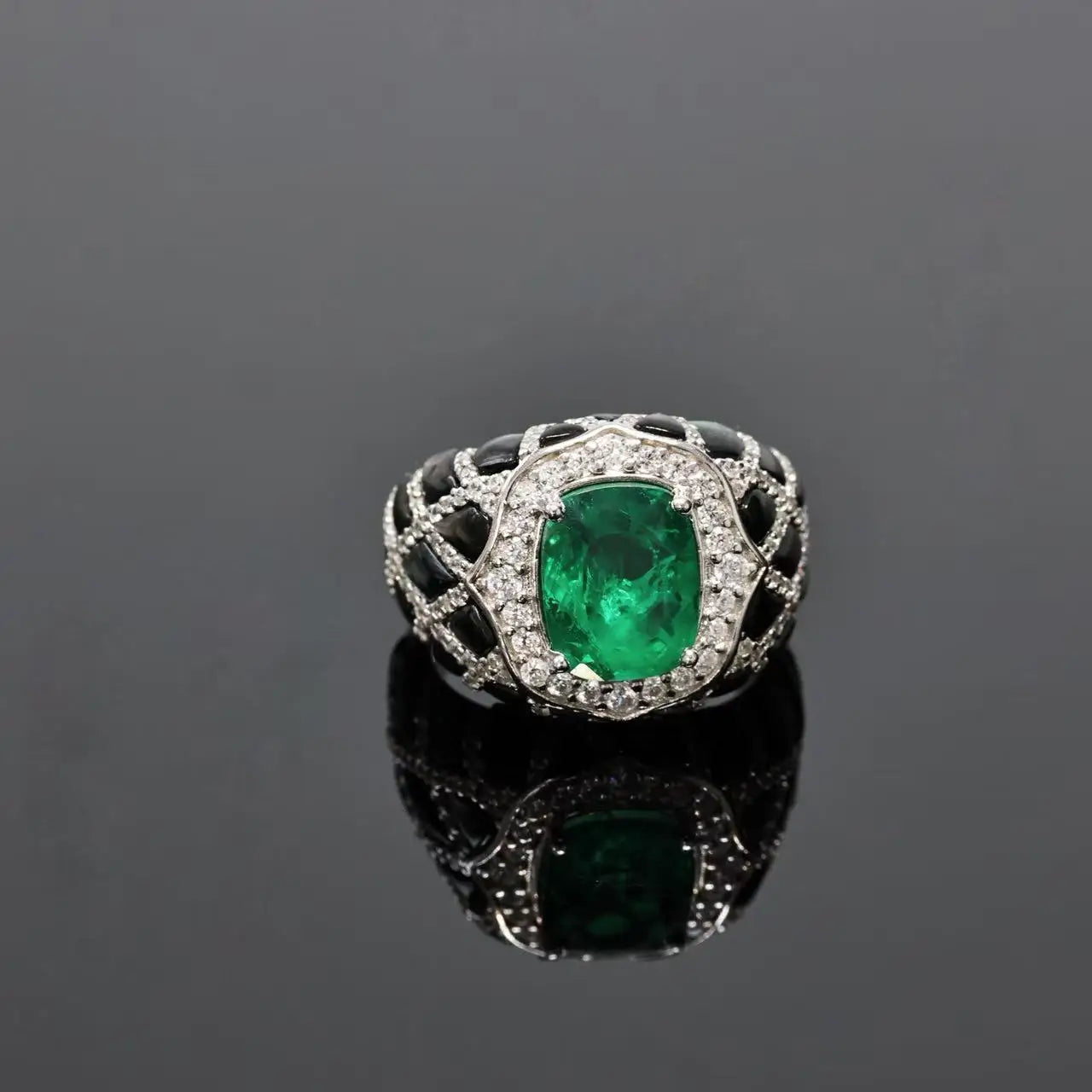 WUIHA 925 Sterling Silver Lab Sapphire Emerald Shell High Carbon Diamonds Gemstone Wedding Engagement Cocktail Ring Fine Jewelry