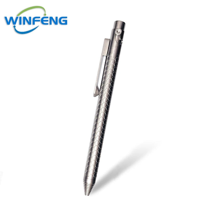 Bolt Action Titanium Alloy Tactical Pen Business Signature Pen Student Stationery Emergency Glass Breaker Self Defense Supplies