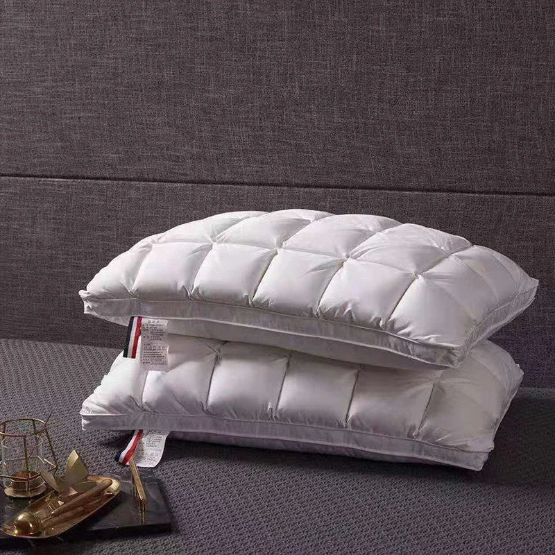 Goose Down Pillow 100% White Goose Feather Pillow Core Five-Star Hotel High-end 3D Bread  Goose Down Sleep Pillow