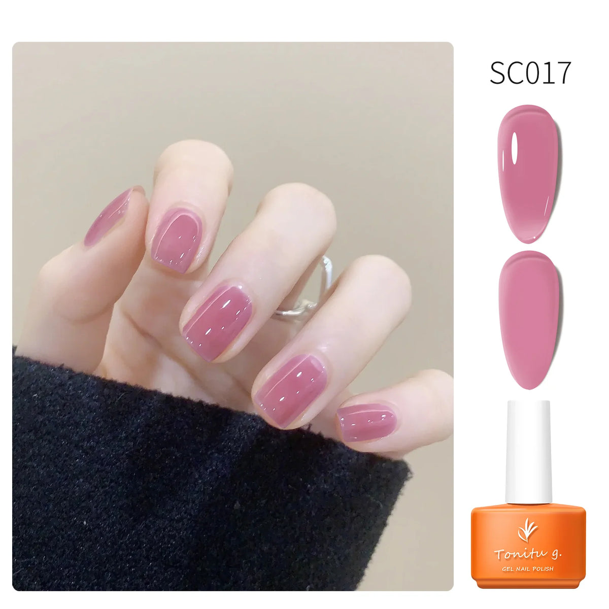 Tonitu G 7ml Semi-permanent Jelly Gel Nail Polish 59 Colors Natural Transparent  Summer Nails Art Soak Off  UV LED Gel  Varnish