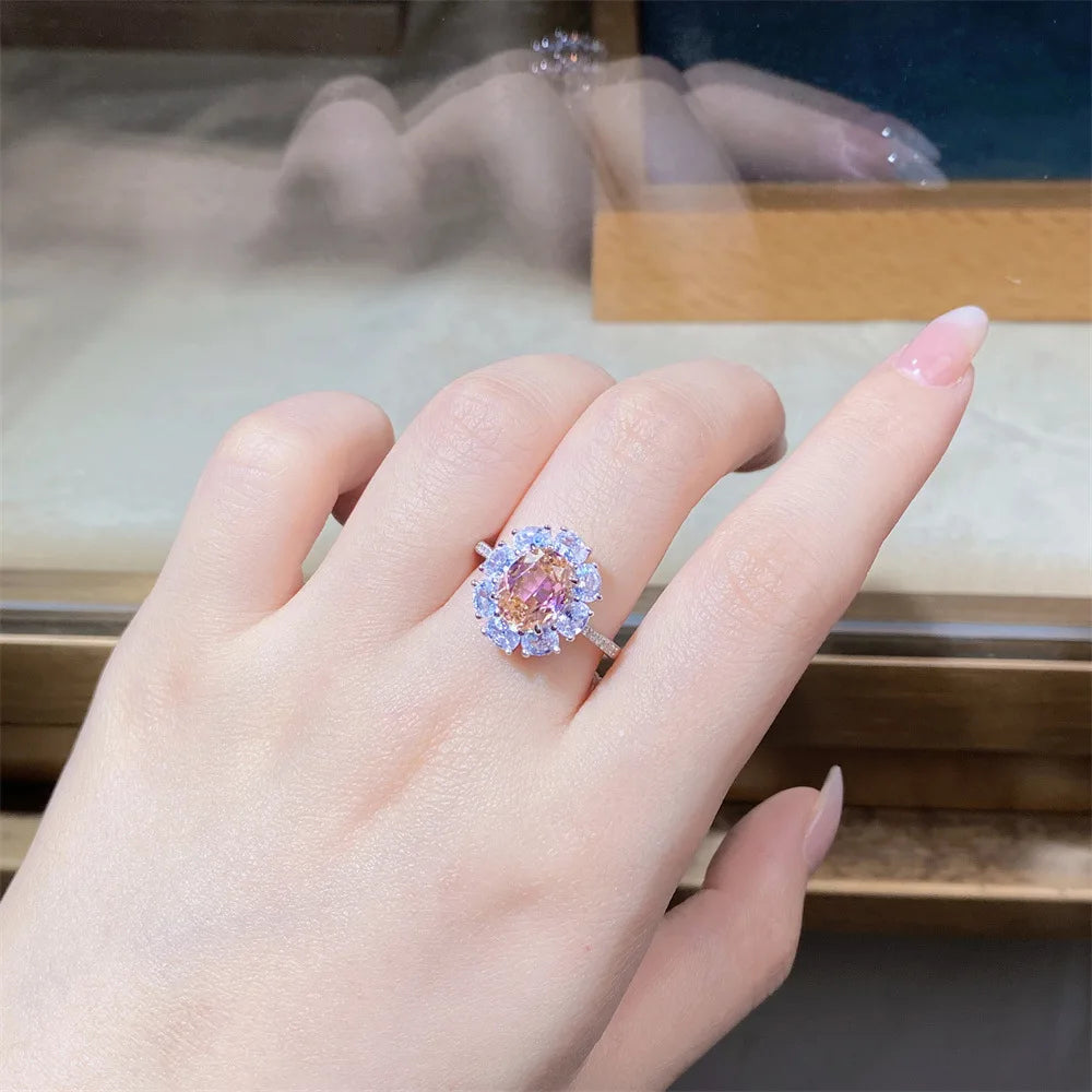 Collezione di Anelli con Zaffiri Rosa creati in Laboratorio