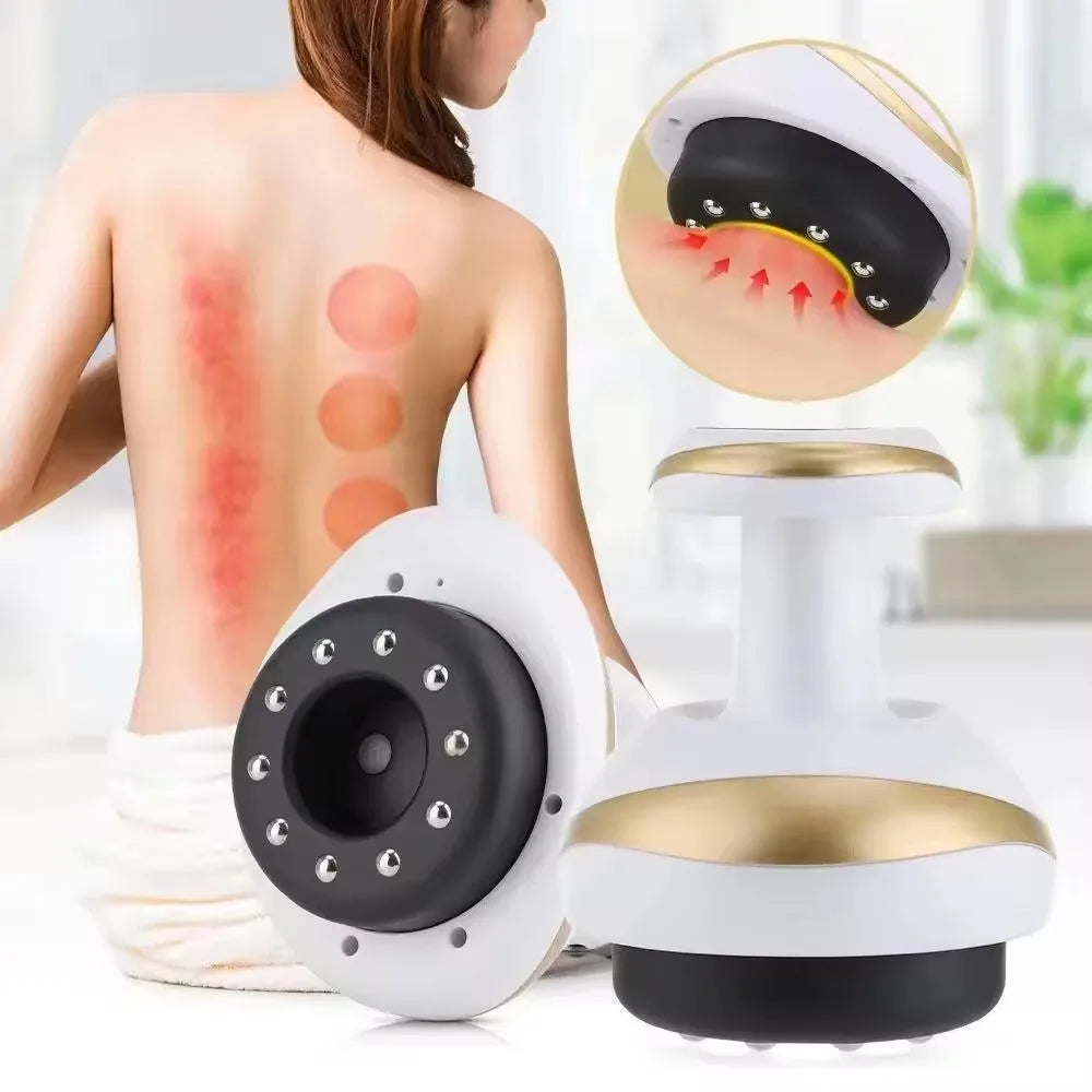 Electric Vacuum Cupping Massage Device LCD Display Heating Scraping Suction Cups Gua Sha Scraping Tool  Relieve Muscles Soreness
