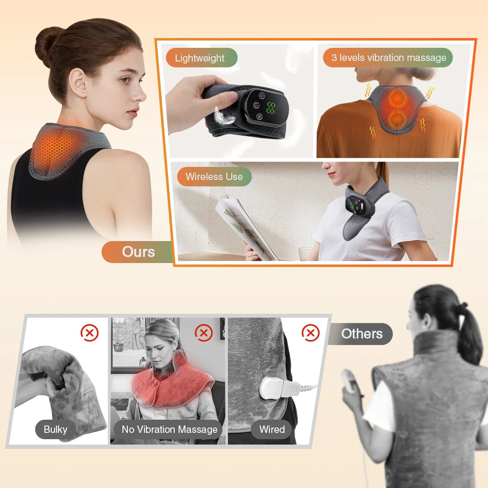 Electric foot and hand massager can vibrate and heat the ankles and ankles, and the bracket joints are portable, which can relax