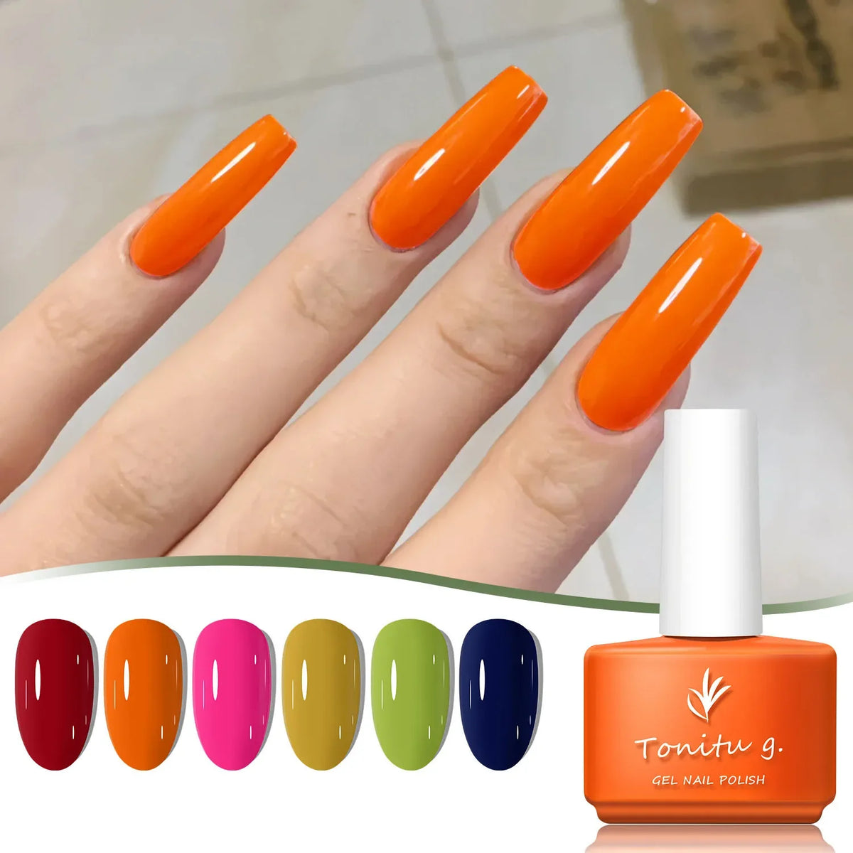6pcs 7ml Cat Eye Gel Nail Polish Set, 6 Colors Pink Red Brown Green Blue Rose Nude Holographic Semi-permanent Gel Polish Kit top