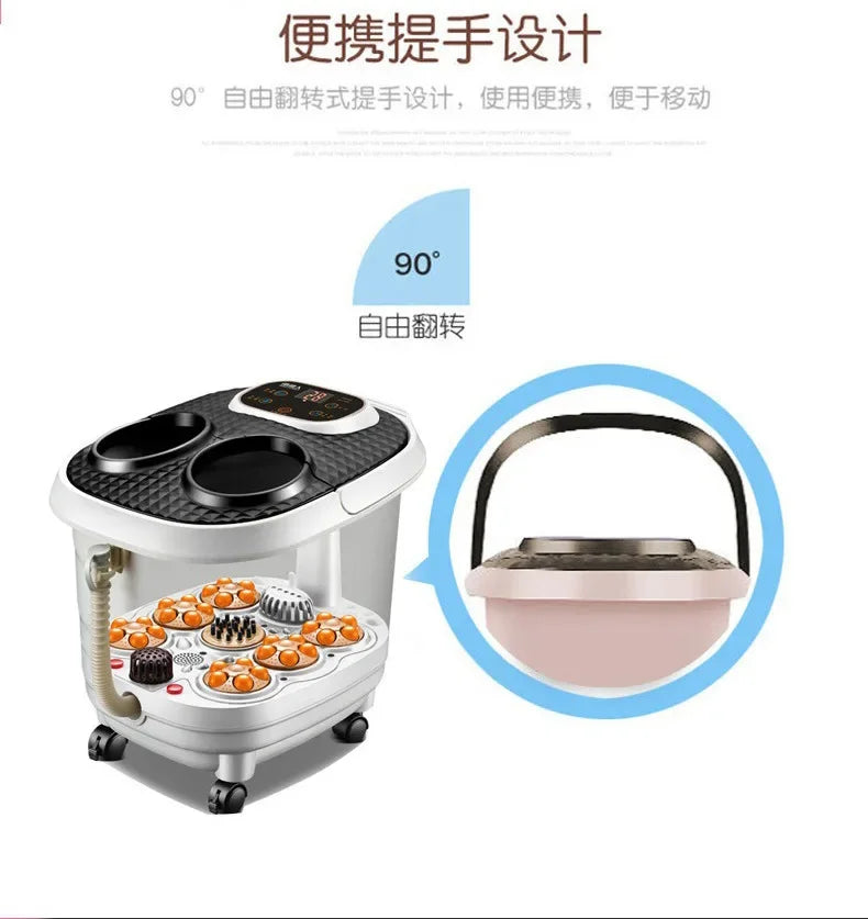 Smoked Foot Bath Full Automatic Electric Heating Washbasin Foot Massage Machine Deep Bucket Foot Bather Home Pedicure Machine