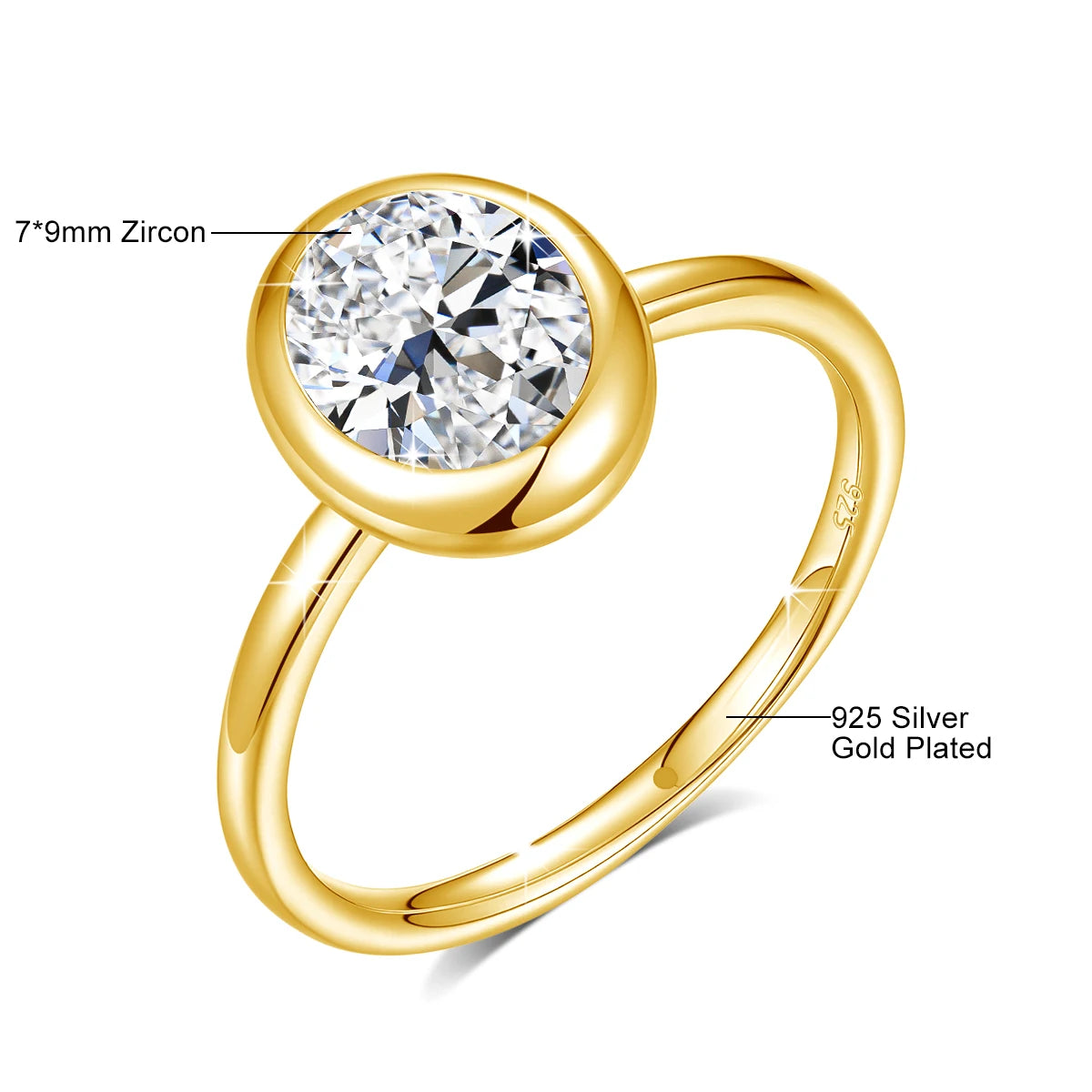 2CT Oval Cut Moissanite Ring Bezel Setting 925 Sterling Silver Solitaire Rings for Women Engagement Wedding Anniversary Jewelry