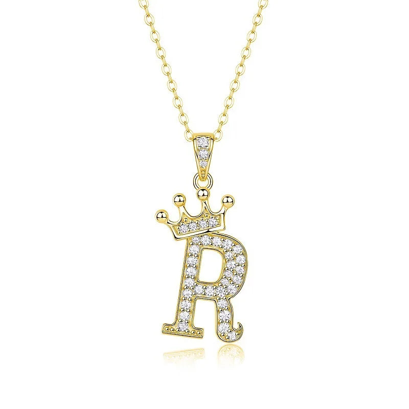 Collana con Lettere dell'Alfabeto in Moissanite D Color VVS1 Certificata