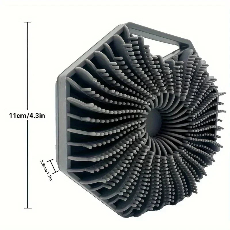Silicone Body Brush for Showering Foam Shower Exfoliating Bath Massage Brushes Polygonal Handheld Body Scrubber Skin Cleaning