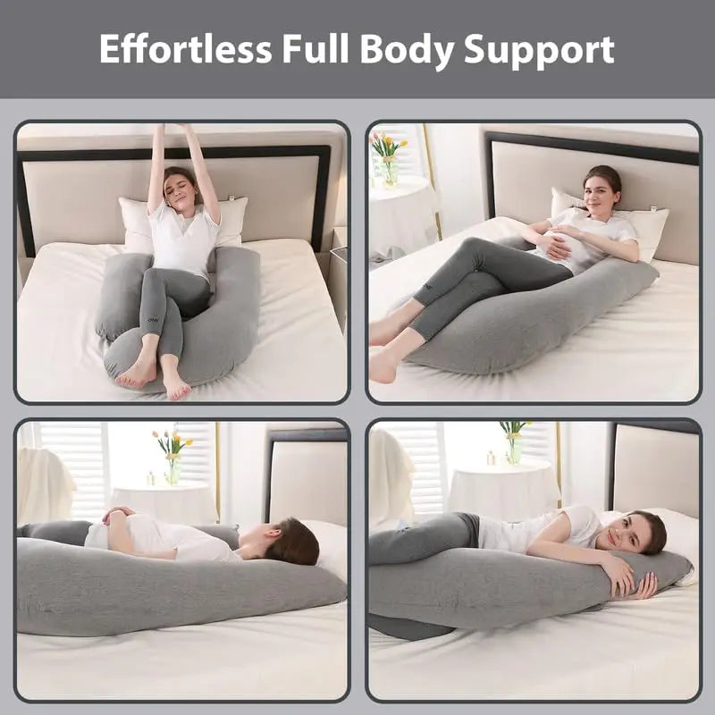 H-shaped Pregnancy Pillow Adjustable ,Maternity Pillow for Side Sleepers,Pregnancy Body Pillow with Lumbar & Abdominal Support