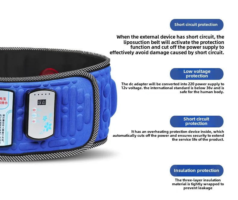Bestseller Intelligent Vibration Massage Belt Waist Massager Hot Compress Moxibustion Lazy Body Fat Remover