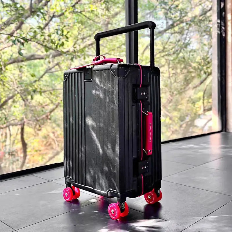 KLQDZMS Travel Luggage 24"26"28"30 Inch Women's Large Capacity Trolley Case 20 ”ABS+PC Boarding Case Men's Cabin Suitcase