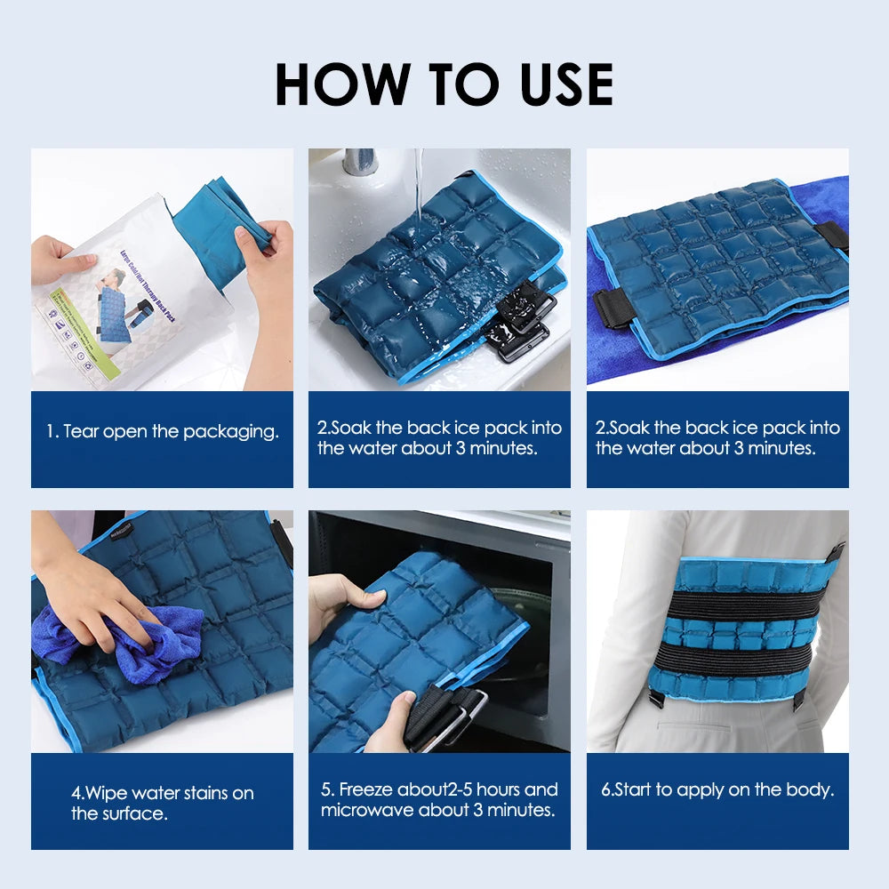 Large Ice Pack Reusable Hot Cold Gel Pack For Sports Muscle Strain Back Knee Shoulder Hot and Cold Compress Ice Bag