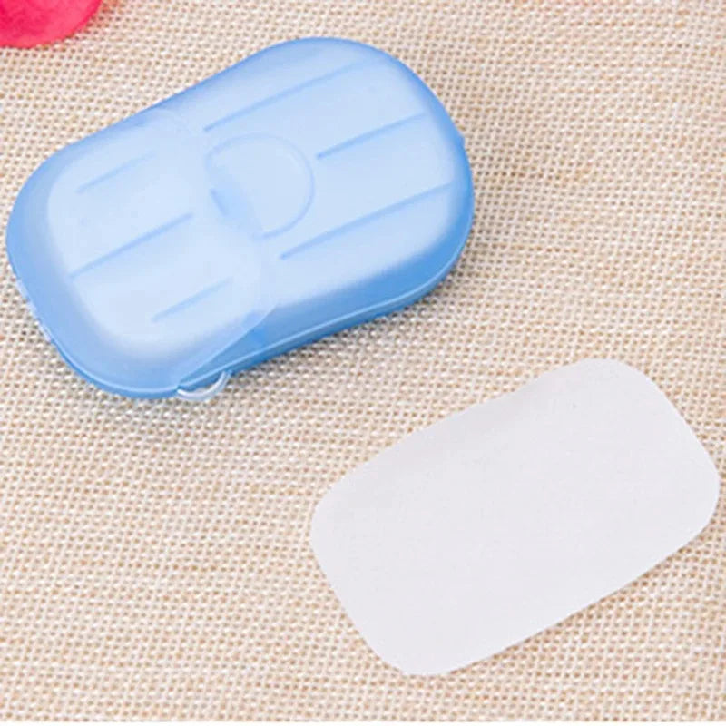 Portable Soap Paper Disposable Travel Camping Mini Cleaning Soaps for Washing Cleaning Hand for Outdoor Hiking Outdoor Supplies