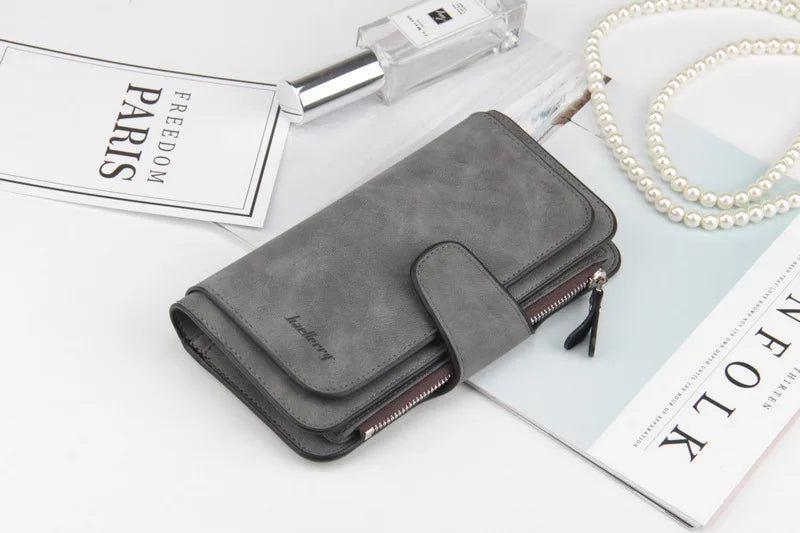 Baellerry High Quality Long Women's Wallet Buckle Multiple Card Slots Mobile Phone Bag Hand-held Bag Card Holders