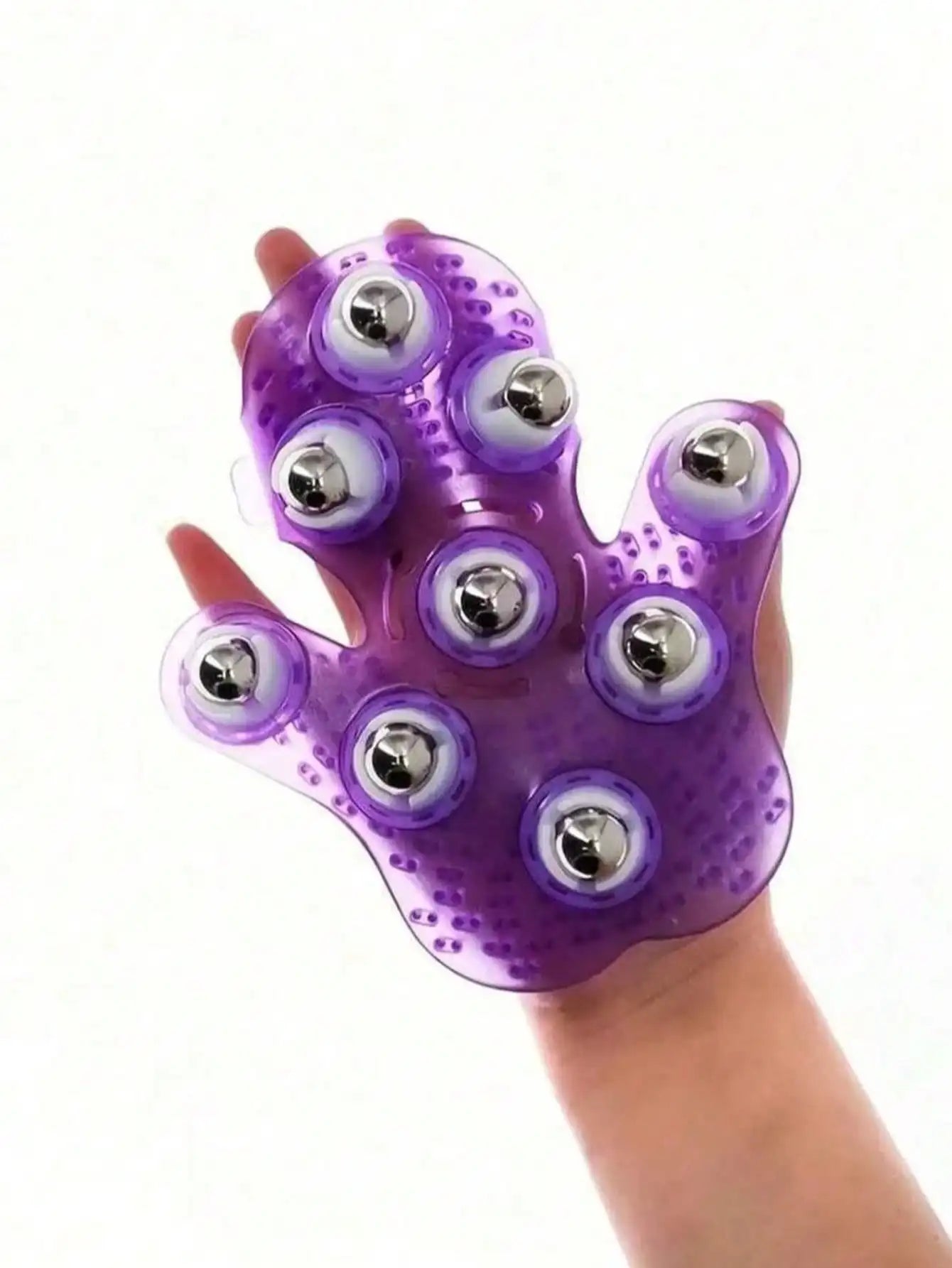360° Rotating Silicone Body Massager With 9 Steel Balls - Full Body, Abdomen, Leg And Back Muscle Tool, Durable And Ergonomic