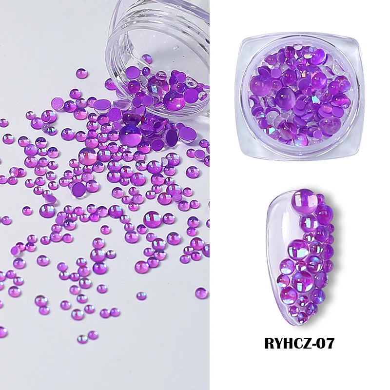 Set di Strass in Resina Acrilica per Nail Art