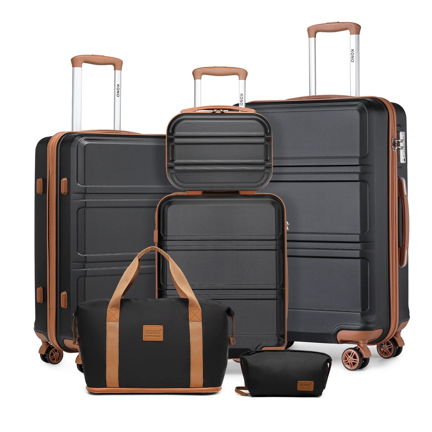 KONO 4/5/6-piece beauty case box cosmetics case hand luggage toilet bag travel bag luggage set
