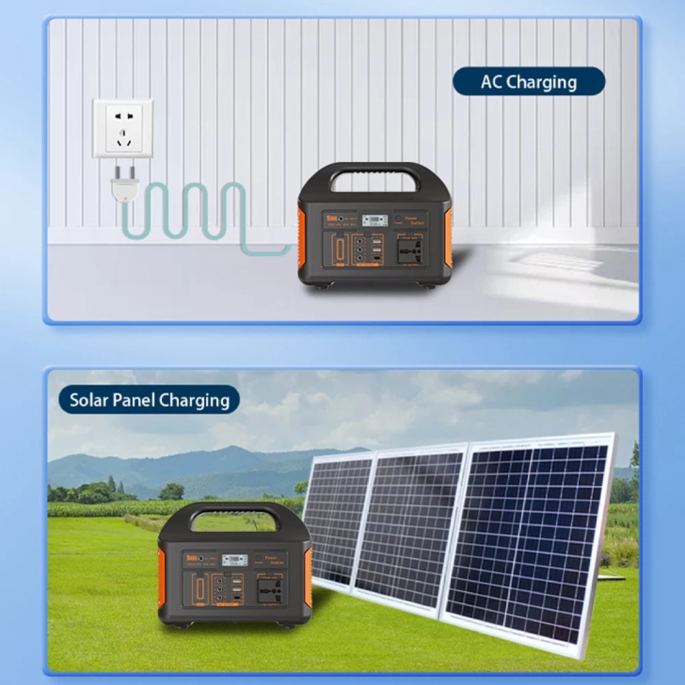 Gaiaray 100W 300W 500W Portable Power Station Pure Sine Wave Solar Generator 110V/220V UPS Camping Charging Station Power Bank