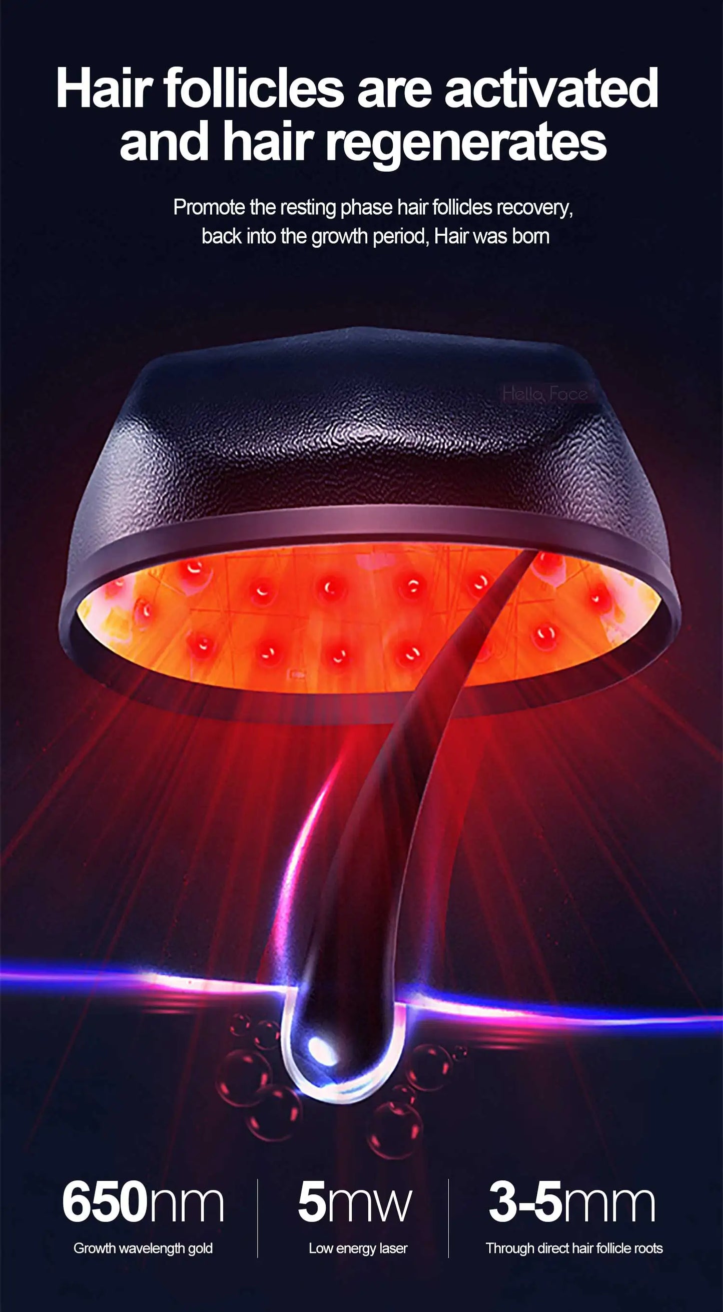 272 Laser Hair Growth Cap LLLT Therapy Red Light Scalp Health Device with Travel Bag for Hair Regrowth And Scalp Care