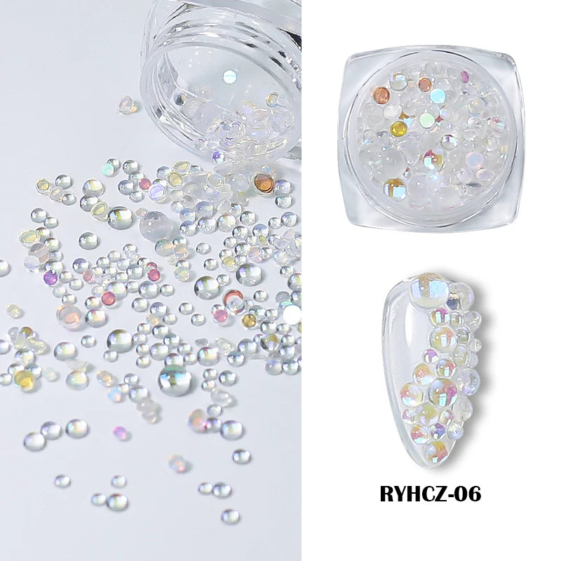 Set di Strass in Resina Acrilica per Nail Art