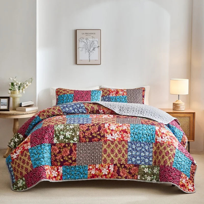 Bedspreads & coverlets for All Seasons Soft Bedspreads Quilt Bedding Set with Pillow Shams Queen King Coverlet Blanket Bed cover