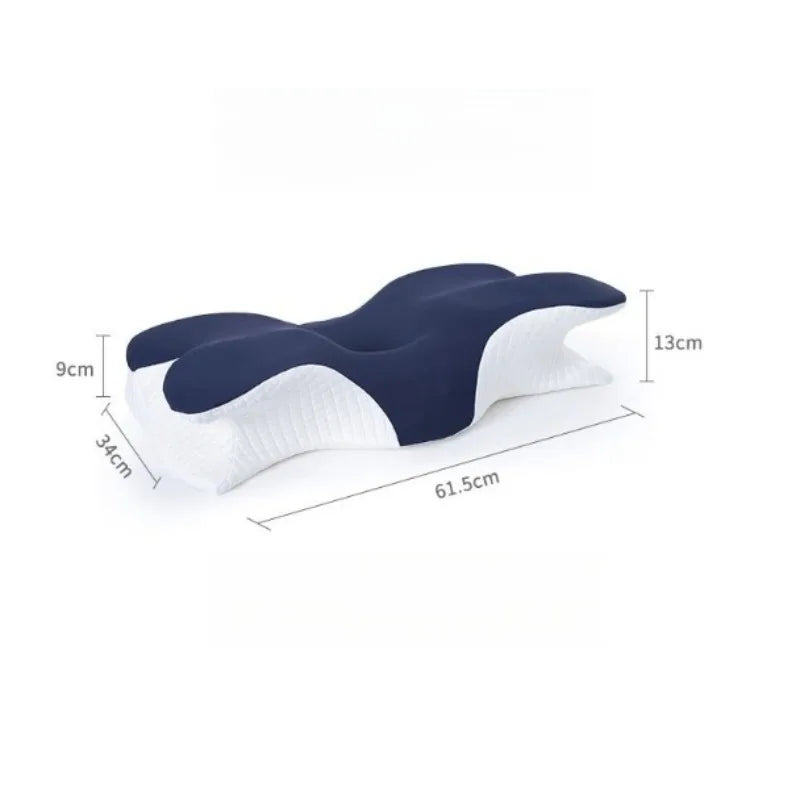 1pcs Ergonomic Memory Foam Cervical Pillow for Neck Pain Relief - Contoured Support Orthopedic Sleeping Pillow