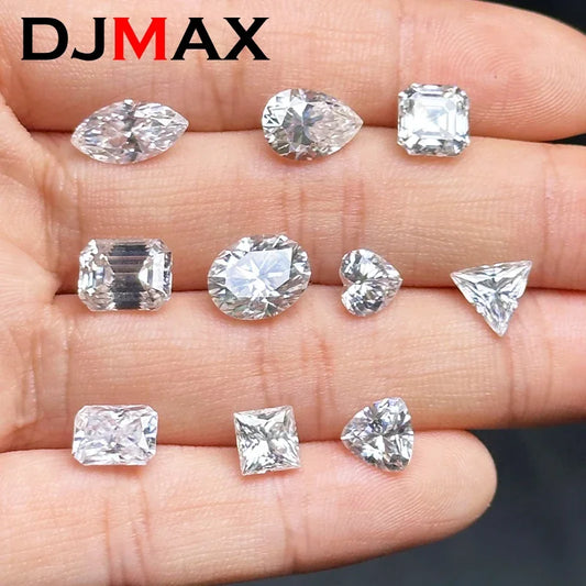 D Color Super White Moissanite Diamond Round / Oval / Pear / Radiant / Emerald / Heart / Princess / Cushion / Asscher / Triangle