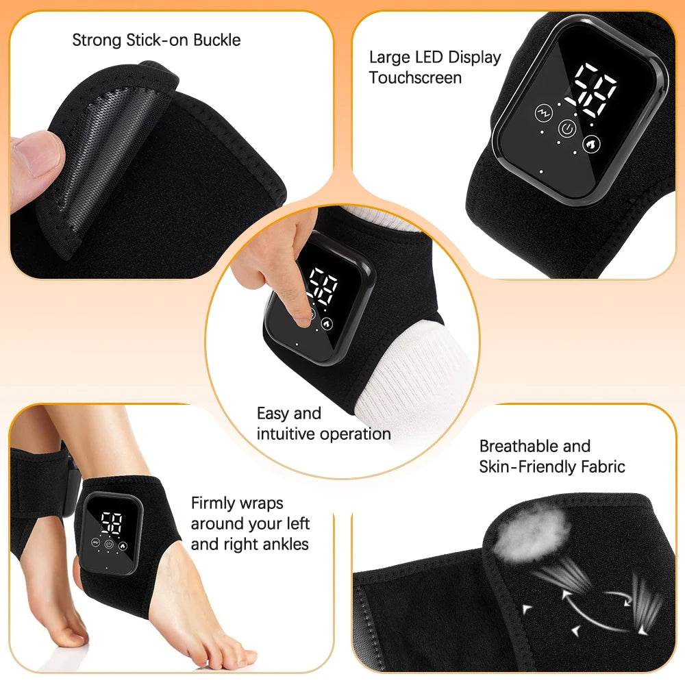 Electric foot and hand massager can vibrate and heat the ankles and ankles, and the bracket joints are portable, which can relax