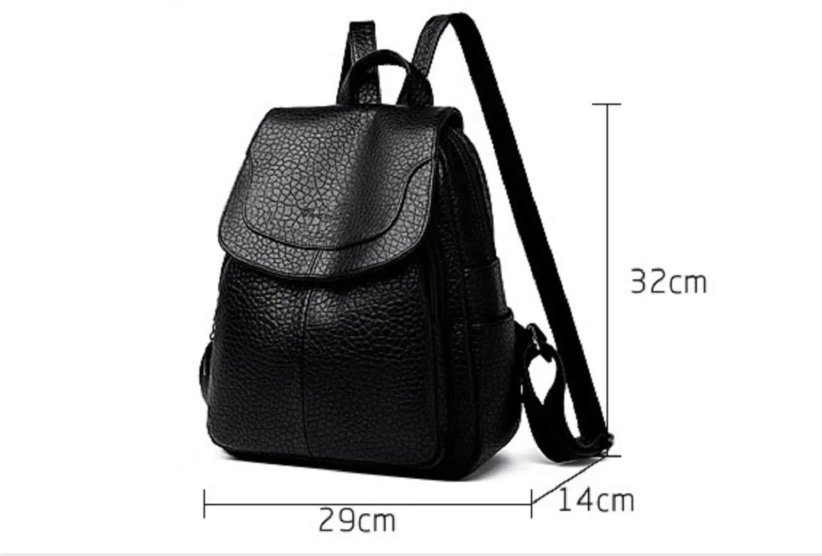 New Women's High Quality Leather Travel Backpack Fashion Luxury Large Capacity Shoulder Bags School Bag Teenagers Girls Totes