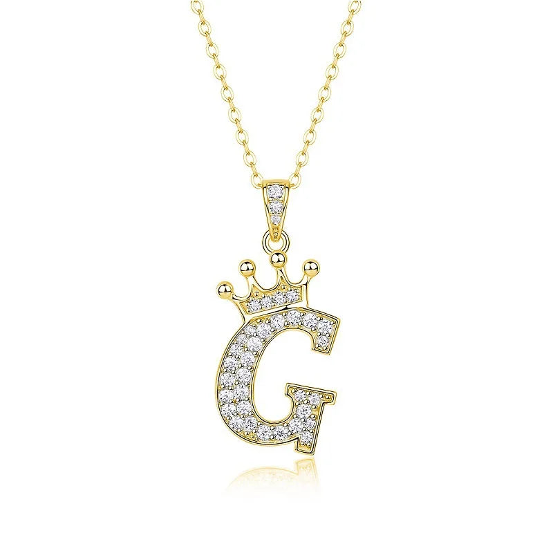 Collana con Lettere dell'Alfabeto in Moissanite D Color VVS1 Certificata