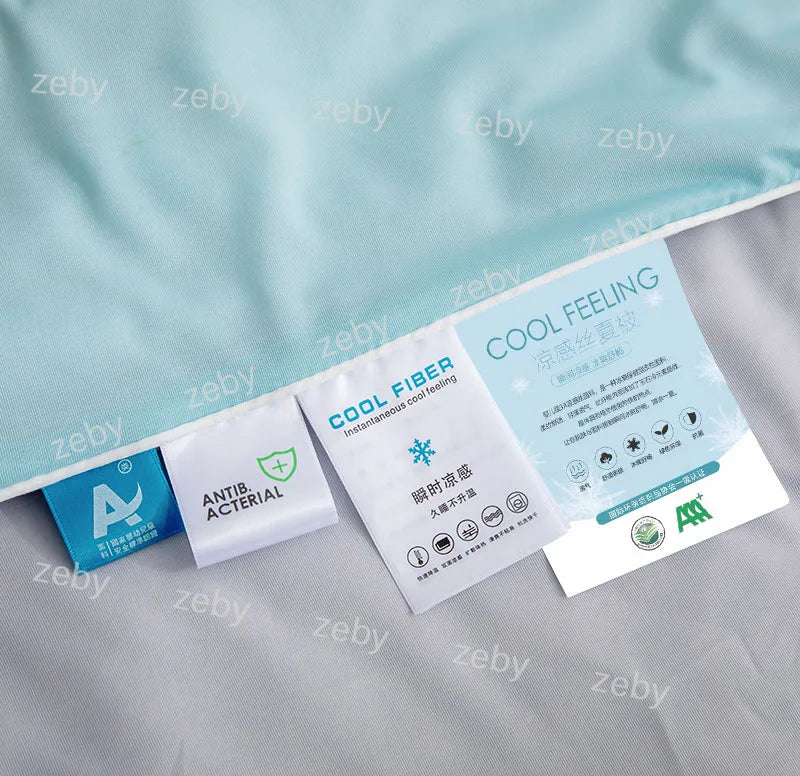 Cooling Blanket for Bed Silky Air Condition Comforter Lightweight Cooled Summer Quilt with Double Side Cold & Cooling Fabric