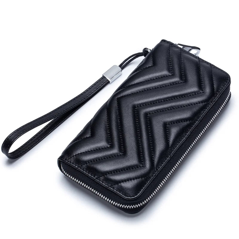 Portafoglio in Pelle di Pecora con Lavorazioni Design