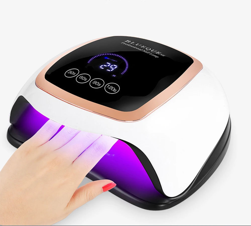 168W UV/LED Nail Light Professional Nail Dryer Lamp Automatic Sensing Gel Polish Manicure Drying Lamp with 4 Timer Smart Sensor