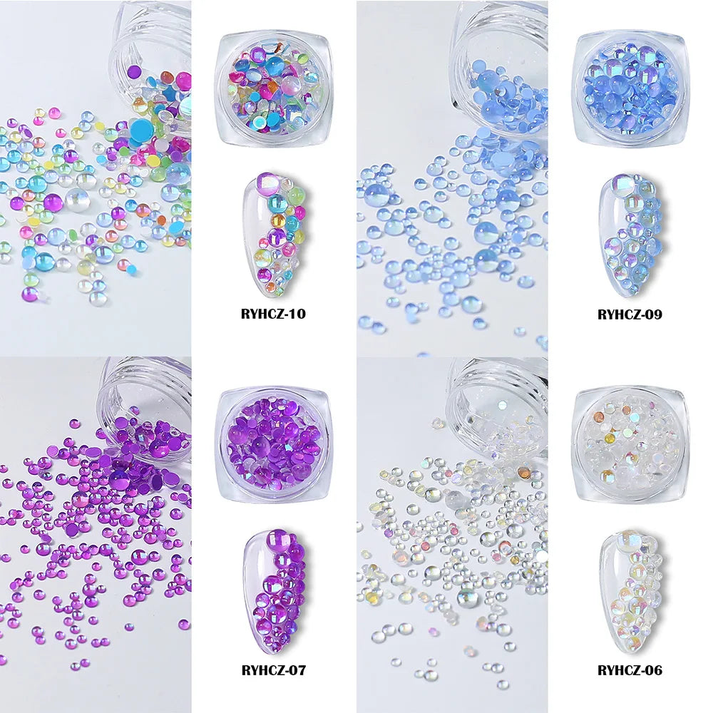 Set di Strass in Resina Acrilica per Nail Art
