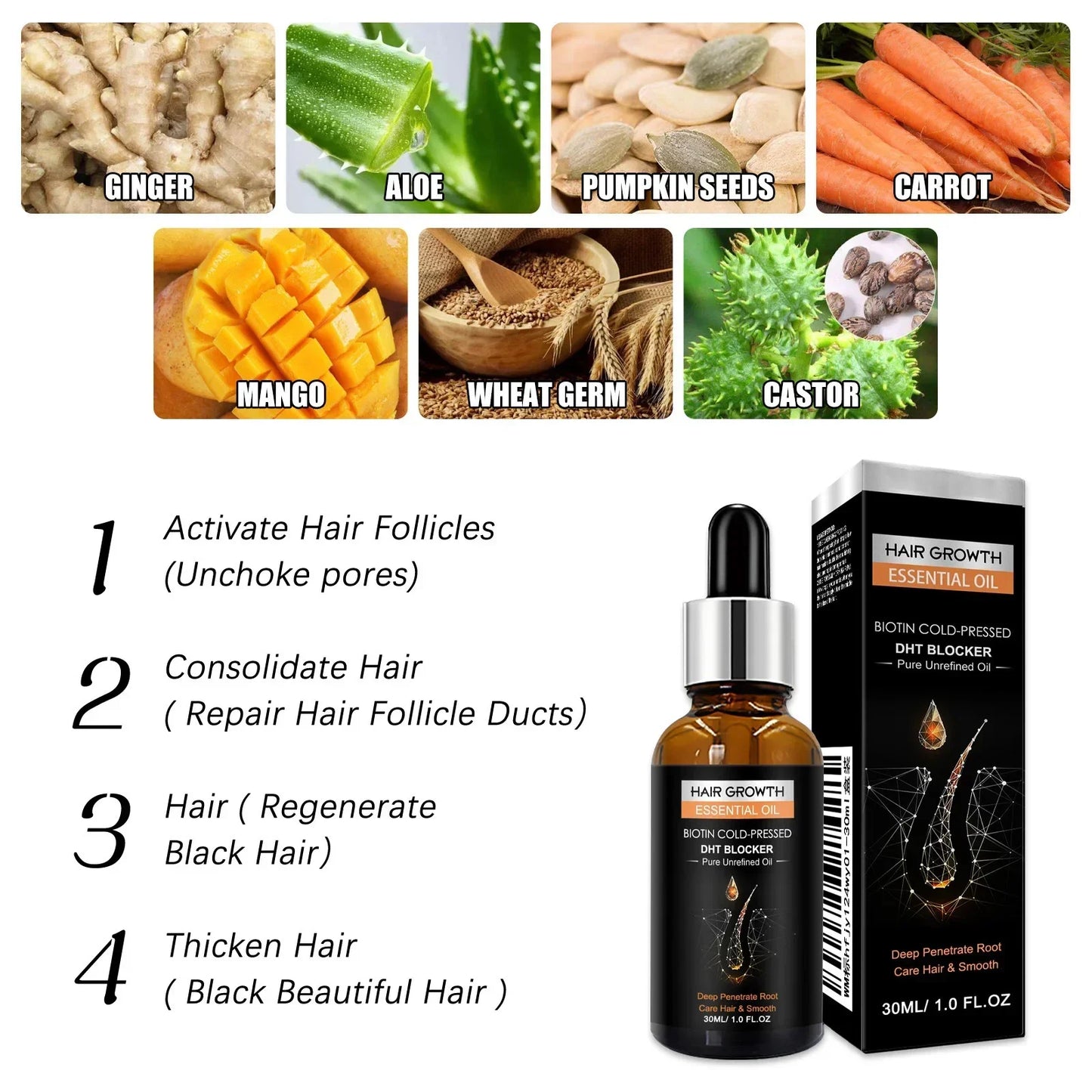 High Repurchase,Hair Growth Oil,Biotin DHT Blocker,Anti-Loss Shampoo,Boost Regrowth,Increase Production of Shampoo,hair Growth
