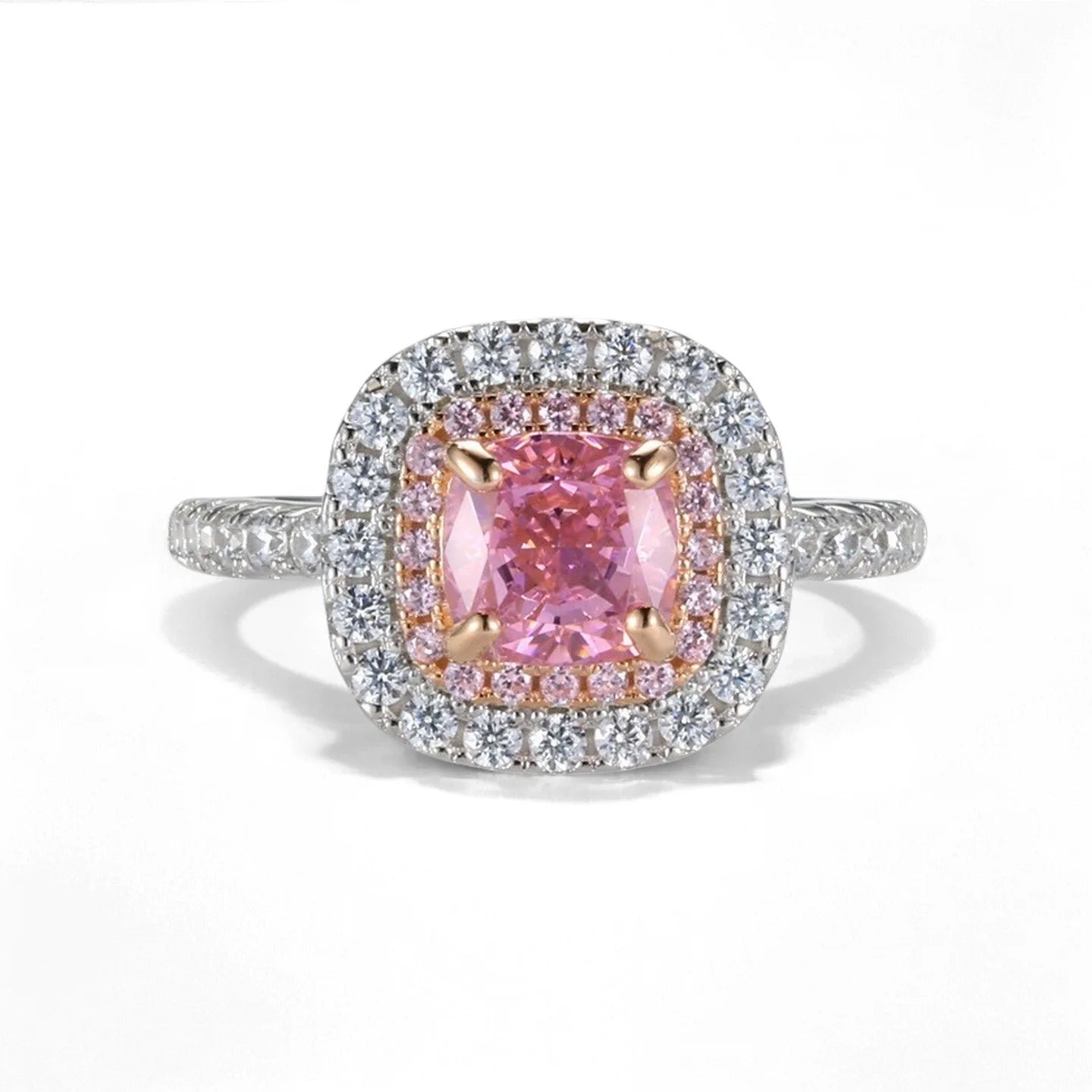 WUIHA 925 Sterling Silver Cushion Cut Lab Sapphire Citrine High Carbon Diamonds Gemstone Wedding Engagement Ring Fine Jewelry